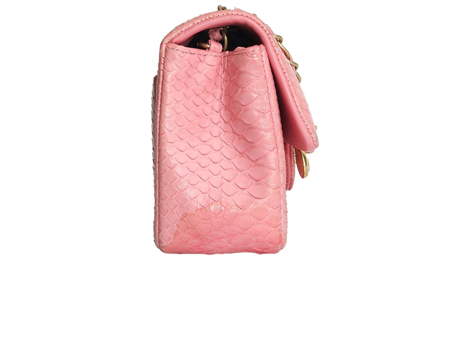 Chanel Python Rectangular Mini Classic Flap Bag, &pound;2,500, Side view